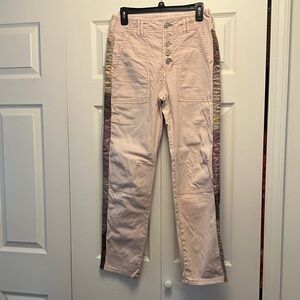 Blush Pink Pilcro Anthropologie The Wanderer Pants size 28